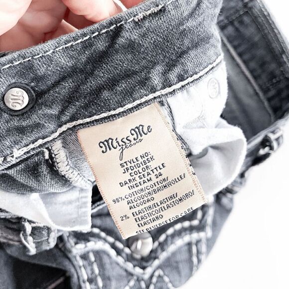 Miss Me Denim Brand Womens JPD1018SK Irene Skinny Jeans Dark Seattle Size 29 - Picture 6 of 11